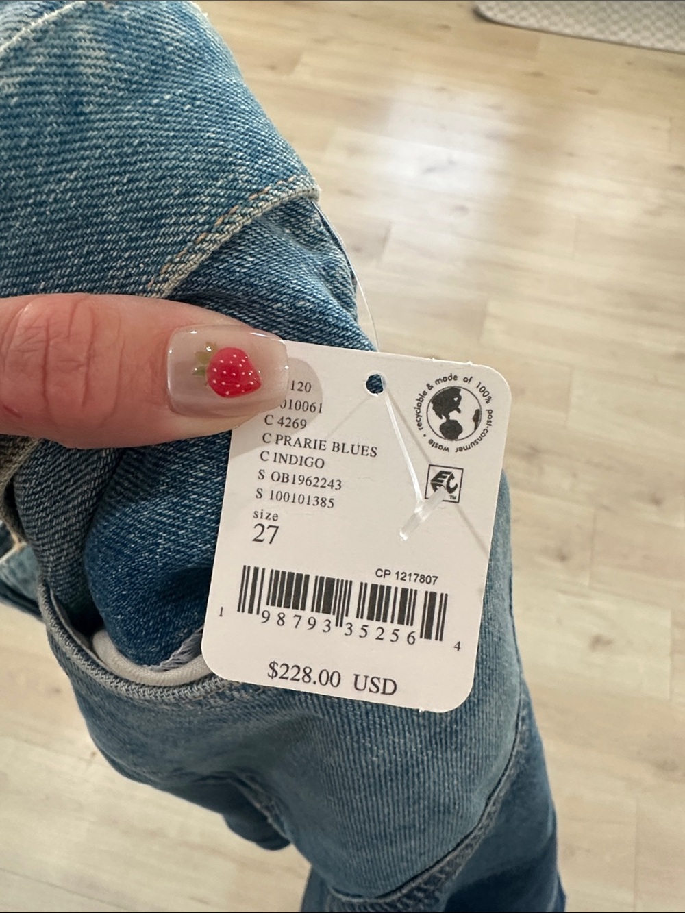 NWT We The Free Piece of Work Denim Midi Skirt - Picture 5 of 6